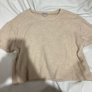 Brixton Light Tan Ribbed Knit Top